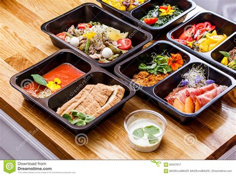 Healthy Food And Diet Concept Restaurant Dish Delivery Take Away Of