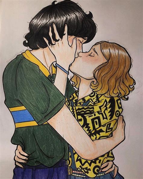 Stranger Things Mike And Eleven Kissing Stranger Things Mike Stranger Things Art Stranger
