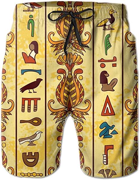 Zhengzho Bañador Para Hombre Jeroglíficos Egipcios Antiguos Pantalones