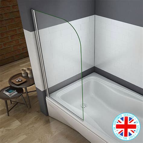 Aica 800x1400mm 180° Pivot Bath Shower Screen 5mm Safety Glass Door