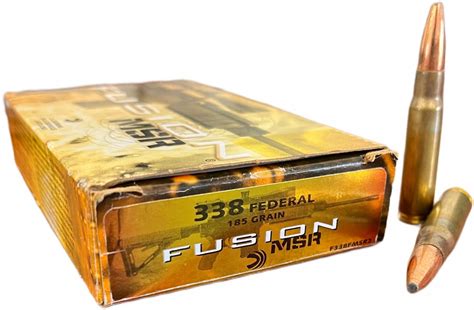 338 Federal Federal Fusion 185 Grain 20 Round Box Free Shipping