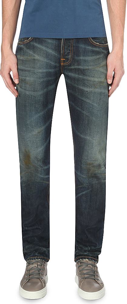 Nudie jeans co stone mason replica. Nudie Jeans Denim Grim Tim Regular-fit Tapered Jeans in ...