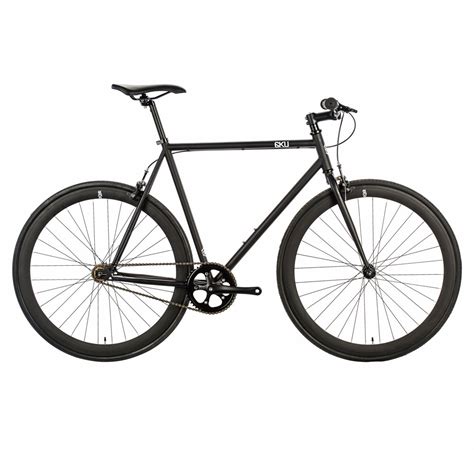 Buy 6ku Black Fixie Fixed Gear Single Speed Nebula Mat Rigid Hub Bike