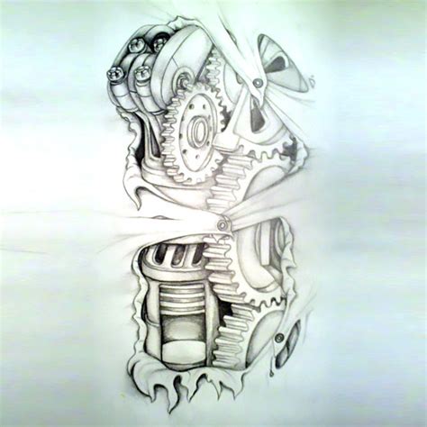 How To Draw Biomechanical Tattoo Designs Animalskullartdrawingtattooideas