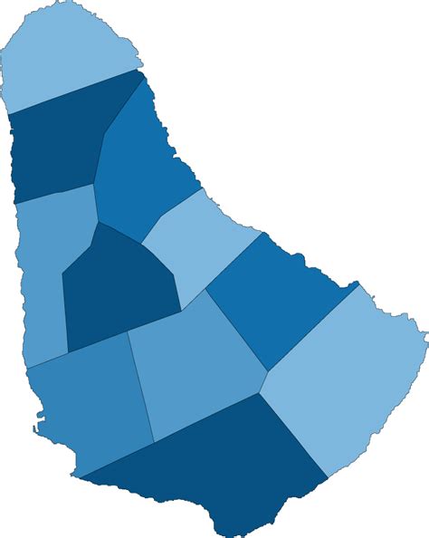 Parishes Of Barbados Blank Map Mapa Polityczna Png 627x768px Map