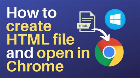 Create Quick Web Document Html File And Open In Chrome On Windows 10