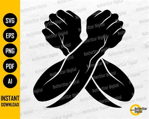 Cross Arms Svg X Salute Arms Crossed Gesture Silhouette Etsy Uk