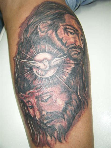 Some argue that a tattoo is merely an adornment like jewelry. Father Son and Holyspirit tattoo