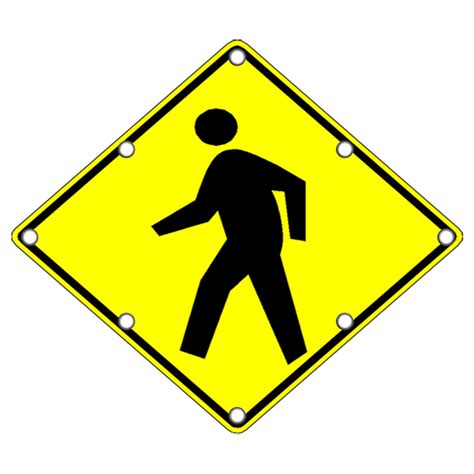 Flashing Pedestrian Crossing Sign W11 2 Sign