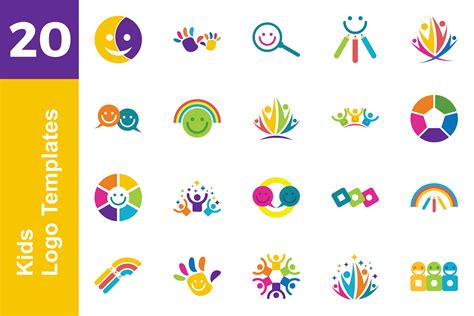 20 Logo Kids Template Bundle Branding And Logo Templates Creative Market