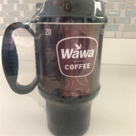 Wawa Kitchen Wawa 2 Oz Travel Mug Cup Insulated Black Brown Poshmark