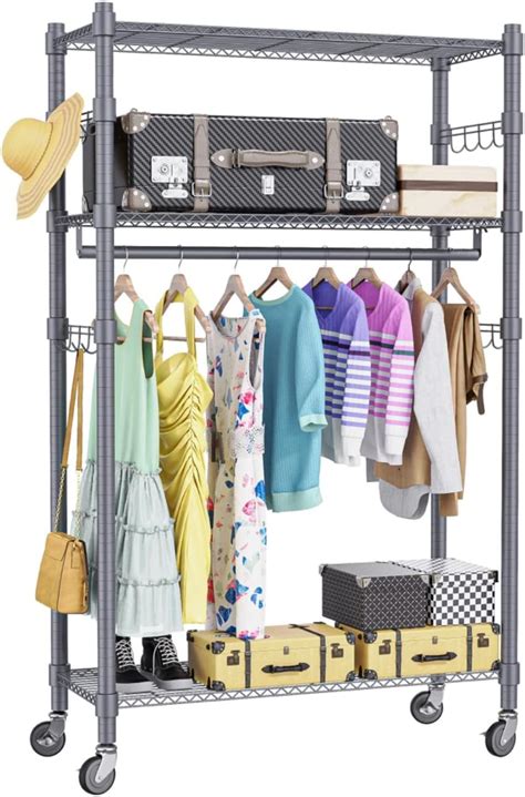 Buy Homdox 3 Tier Garment Rack Heavy Duty Clothing Wire Shelving