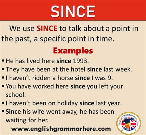 How To Use Since In English Definition And Example Sentences English