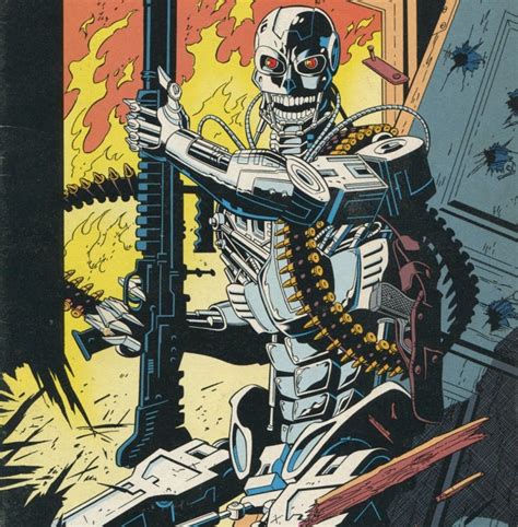 Terminator By Paul Gulacy Retro Pop Art Comic Drawing Illustration Art