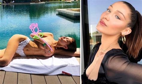 Bella Hadid Instagram Topless Model Flashes Assets As She Wears Nothing But Bikini Briefs