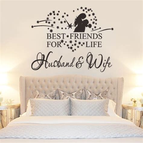 Heart Best Friends For Life Husband Wife Wall Decal Quote Art Sticker