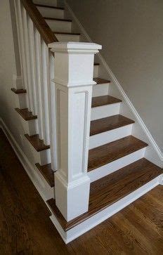 A turned newel post is solid in its design and construction as opposed to the box newel post, which is hollow. Newel Post Design Ideas, Pictures, Remodel, and Decor ...