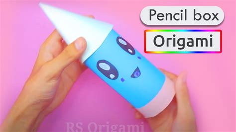 Origami paper pencil box idea|Easy Origami box | Hello ...