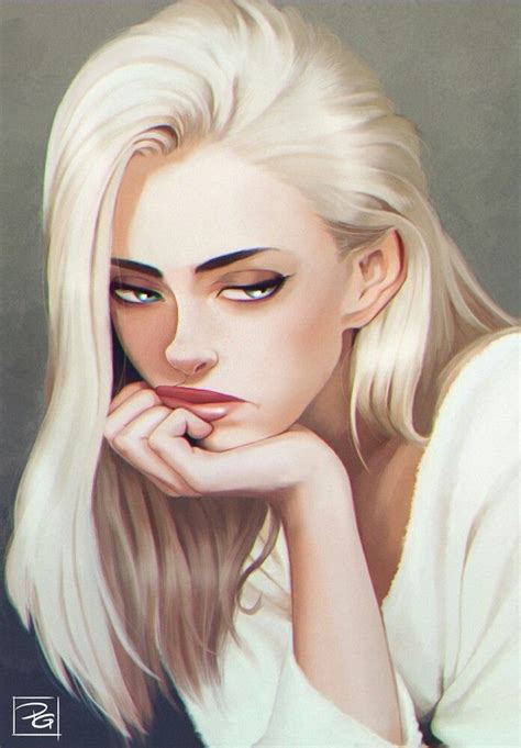 Pin By ЯД4 On образ Blonde Hair Characters Silver Hair Girl Fantasy