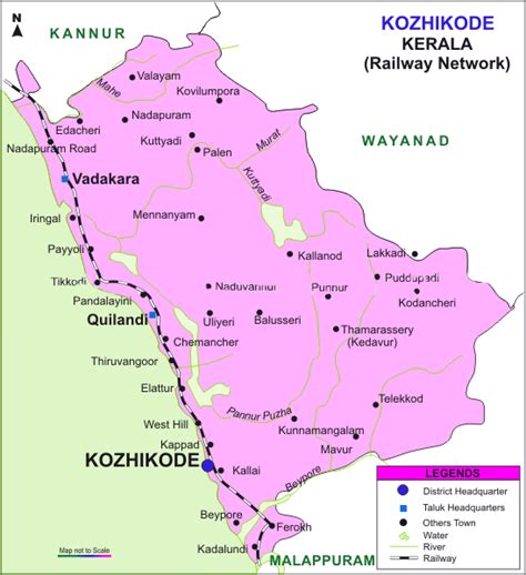 Rail Map India Kozhikode Railways Map
