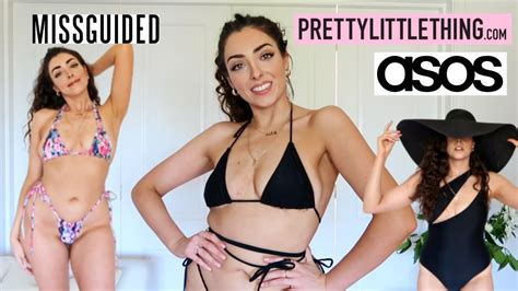 Huge Swimwear Haul Try On Pretty Little Thing Asos Missguided Youtube