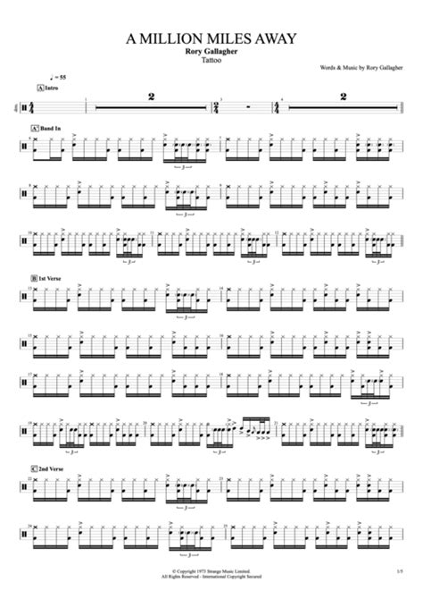 A Million Miles Away Tab By Rory Gallagher Guitar Pro Full Score