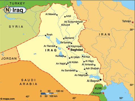 Free Printable Maps A Detailed Map Of Iraq Print For Free