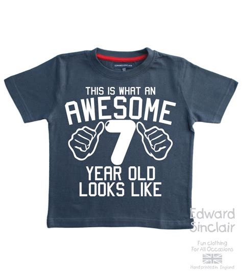 This Is What An Awesome 7 Year Old Looks Like Boys 7th Etsy Uk