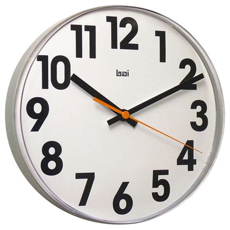 Large Numbers Lucite Wall Clock Modern Wall Clocks Other Metro