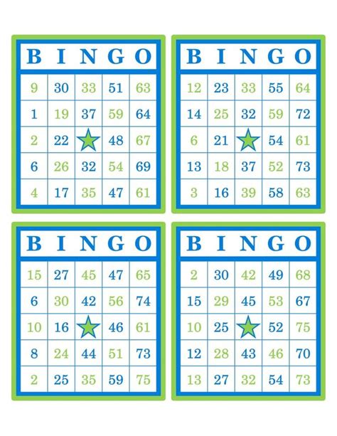 1000 Bingo Cards Pdf Download 4 Per Page Instant Printable Etsy