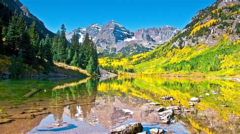 Maybe you would like to learn more about one of these? Lake Maroon Bells Colorado Usa Mountains Yellow Birch ...