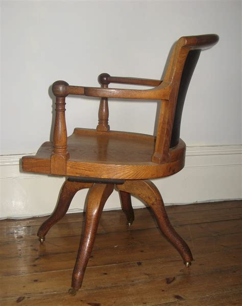 Best chairs & stools for standing desks 2021. Edwardian Oak Swivel Desk Chair - Antiques Atlas