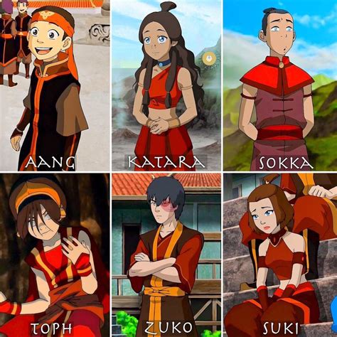 𝑨𝒗𝒂𝒕𝒂𝒓 𝑻𝒉𝒆 𝑳𝒂𝒔𝒕 𝑨𝒊𝒓𝒃𝒆𝒏𝒅𝒆𝒓 On Instagram “↴ The Gaang And Their Fire Nation Outfits🔥 𝑄𝑂𝑇