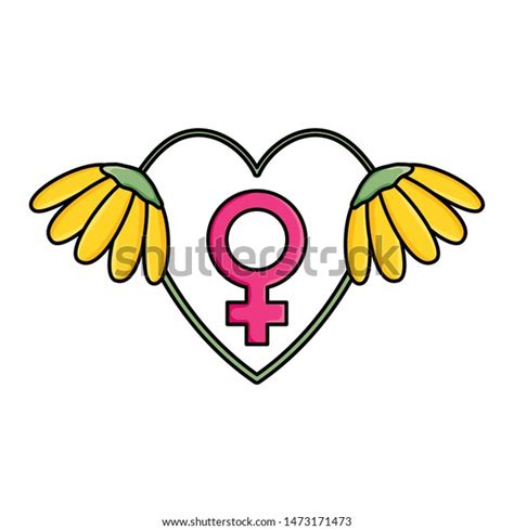 Female Gender Symbol Flowers Pop Art Stock Vector Royalty Free 1473171473 Shutterstock