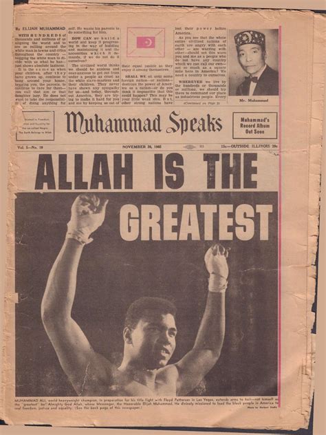 Allah Is The Greatest Muhammad Speaks Newspaper 11 26