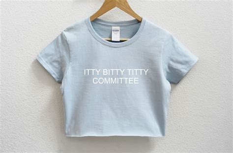 Itty Bitty Titty Committee Womens Crop Shirt Etsy