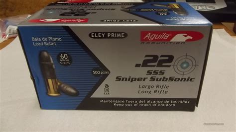 Aguila Sss Sniper Subsonic 60gr 22amo For Sale