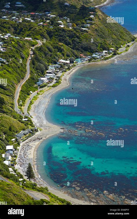 Pukerua Bay Wellington Region North Island New Zealand Aerial