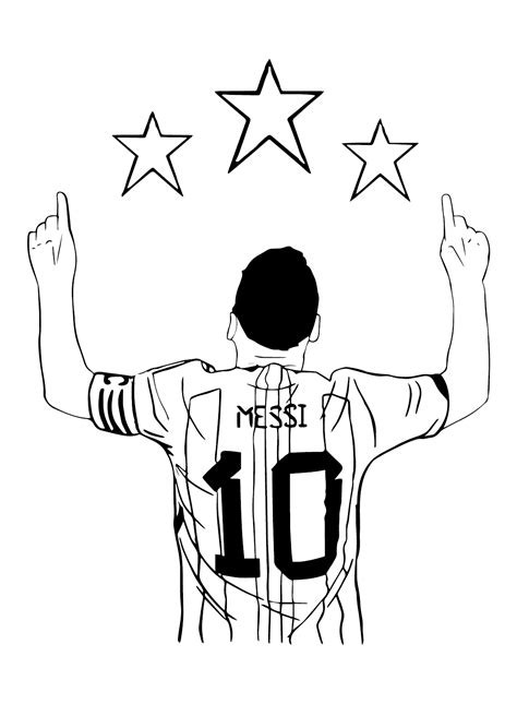 Football Star Lionel Messi Coloring Page Free Printable Coloring Pages