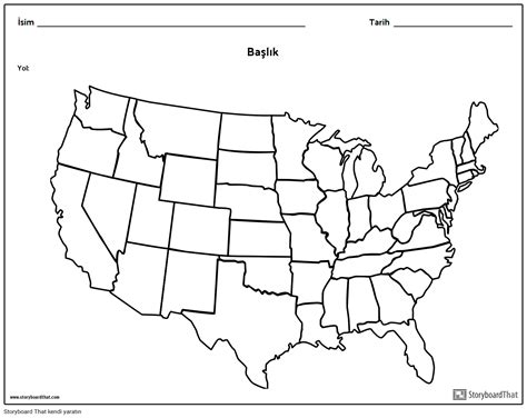 Amerika Birle Ik Devletleri Haritas Storyboard