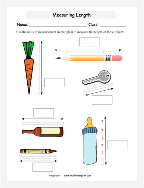 Grade 1 Measurement Worksheets Measuring Lengths With A Ruler K5