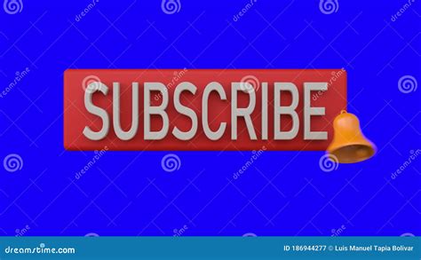 Subscribe Button With A Notification Bell Stock Video Video Of