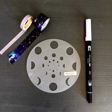 Moon Phase Bullet Journaling Stencil Makes Lunar Bujo Layouts Etsy