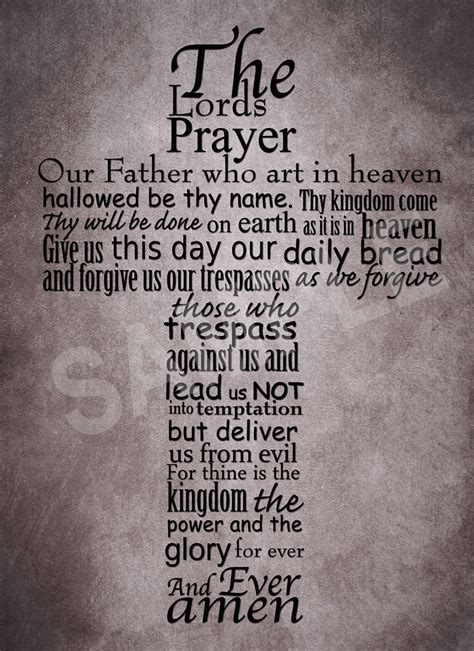 The Lords Prayer Wall Art Glossy Posters The Lords Prayer Wall Etsy Uk