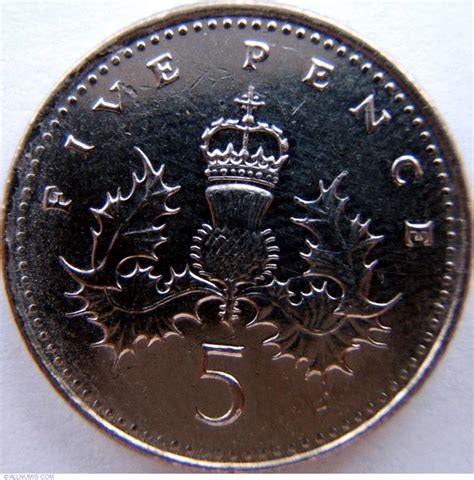 5 Pence 2000 Elizabeth Ii 1952 Present Great Britain Coin 3239