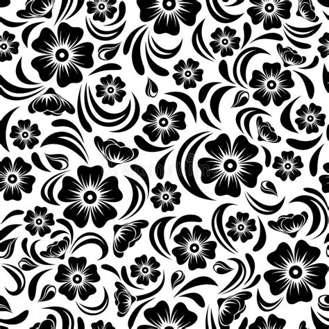 3,996 free vector graphics of flower. Seamless Vintage Black Floral Pattern. Vector Illustration ...