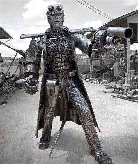 Amazing Steam Punk Scrap Metal Movie Character Sculptures