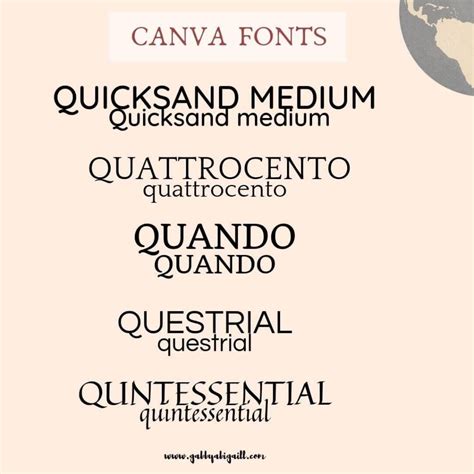 The Best Fonts In Canva According To Bloggers Gabbyabigaill Pretty