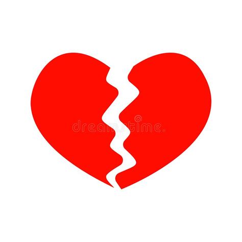 Divorce Heartache Concept Broken Heart With Man And Woman Stock Vector