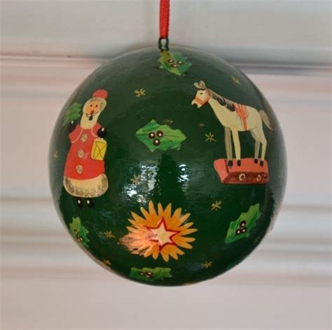 Rg style christmas tree shaped inflatable ornament, 20, silver tinsel amazon $ 14.20. Christmas Ornament Balls Round Bears Santa Holly Horse ...